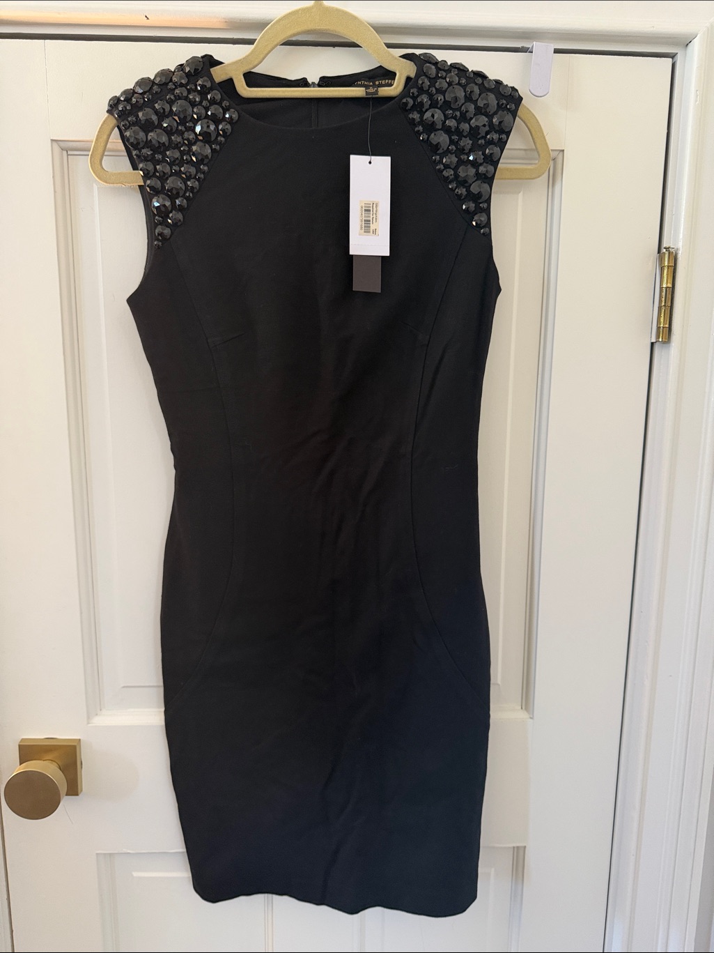 Cynthia Steffe Black Embellished Dress Nwt